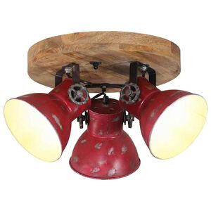 vidaXL Lampa sufitowa, 25 W, postarzany czerwony, 35x35x25 cm, E27