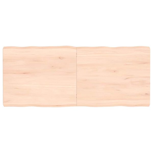 vidaXL Blat stołu, 120x50x(2-6)cm, surowy lity dąb naturalną krawędzią
