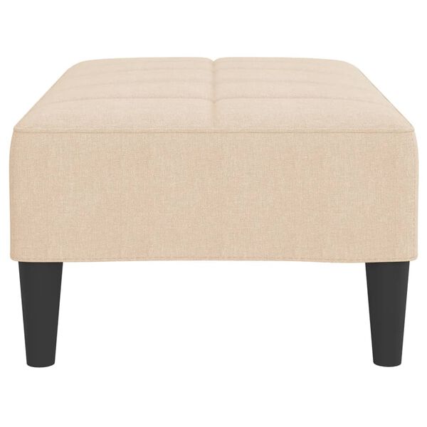 vidaXL Podn&oacute;żek, kremowy, 78x56x32 cm, tapicerowany tkaniną