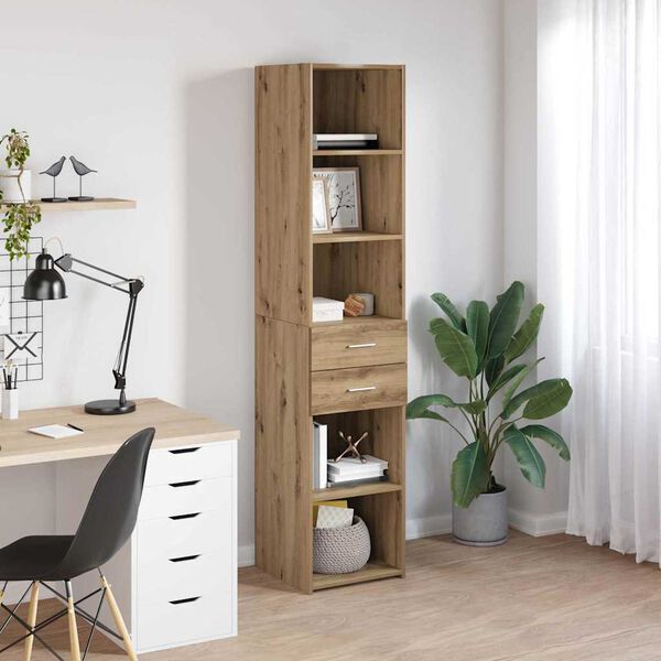 vidaXL Highboard z szufladą Dąb rzemieślniczy 40 x 42,5 x 185 cm