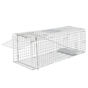 vidaXL Ocynkowana pułapka żywołowna 80 cm
