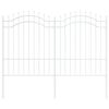 vidaXL Ogrodzenie Ogrodowe Biały 240 x 190 cm Stal Malowana Proszkowo