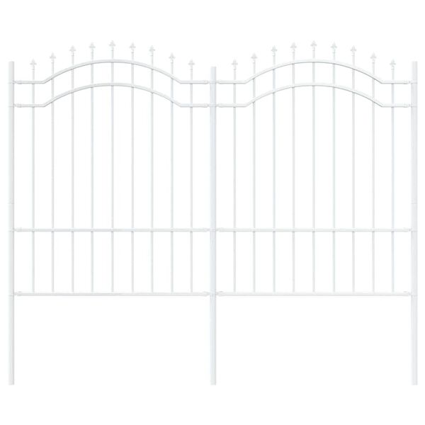 vidaXL Ogrodzenie Ogrodowe Biały 240 x 190 cm Stal Malowana Proszkowo