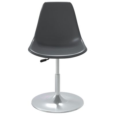 vidaXL Obrotowe krzesła stołowe, 4 szt., szare, PP
