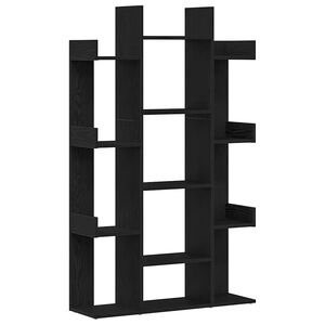 vidaXL P&oacute;łka na książki 13 poziomy 86 x 25,5 x 140 cm Czarny Dąb