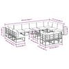 vidaXL Zestaw Sof na Ogr&oacute;d z poduszką 13 pcs Czarny Aluminium