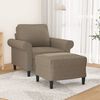 vidaXL Fotel z podn&oacute;żkiem, taupe, 60 cm, obity tkaniną