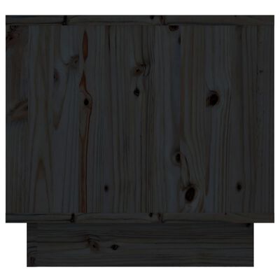 vidaXL Szafki nocne, 2 szt., czarne, 35x34x32 cm, lite drewno sosnowe