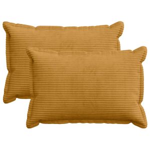 vidaXL Poszewka na poduszkę 2 szt. HOUTEN ż&oacute;łty 30 x 50 cm sztruks