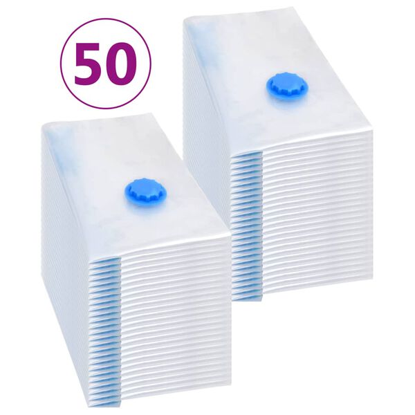 vidaXL Pr&oacute;żniowe worki podr&oacute;żne na ubrania, 60x40 cm, 50 szt.