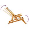 vidaXL Krzesło plażowe z poduszką 2 pcs Brązowy 61.5 x 123 x 82cm