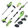 vidaXL 4-częściowy zestaw elektronarzędzi ogrodniczych, bezprzewodowy