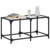 vidaXL Stolik kawowy ze szklanym blatem, 78,5x40x40 cm, stal
