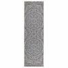 vidaXL Dywan zewnętrzny o płaskim splocie, 80x250 cm, niebieski wz&oacute;r