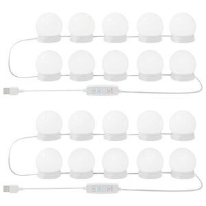 vidaXL Lustrowe światła Ze LED Lights 2 pcs Biały 4.5 x 4.5 x 4.8 cm