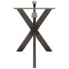 vidaXL Noga do stołu jadalnego Spider Shape Czarny 120x68x(72-73) cm Stal