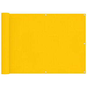 vidaXL Ekran balkonowy Ż&oacute;łty 75 x 200 cm Aluminium Oxford powlekany PU