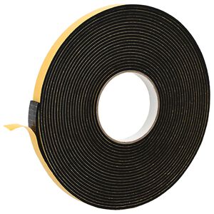 vidaXL Taśma samoprzylepna z pianki Czarny 10mm x 10m Pianka CR