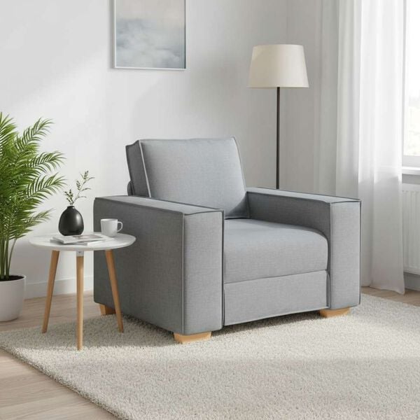 vidaXL Sofa Fotel Jasnoszary 100x78x84 cm Tkanina