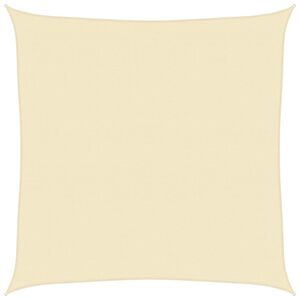 vidaXL Żagiel przeciwsłoneczny, 160 g/m&sup2;, kremowy, 5x5 m, HDPE