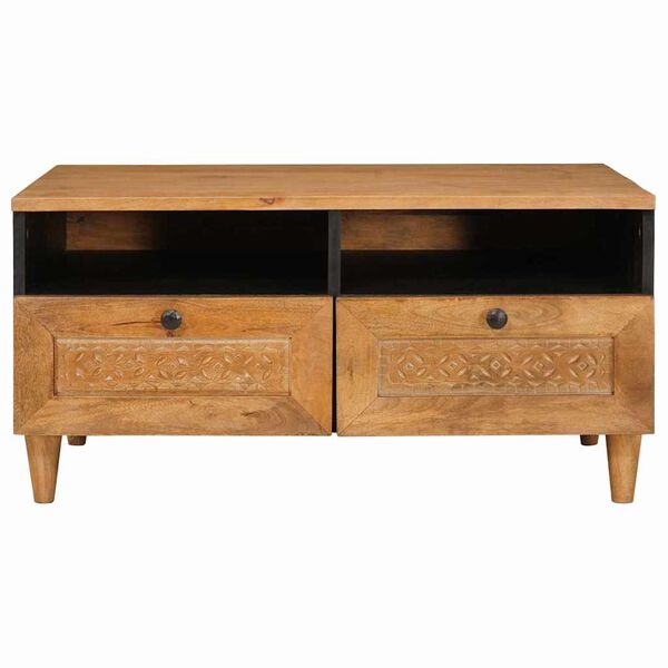 vidaXL Stolik kawowy Jasny Brąz 80 x 54 x 40 cm Lite drewno akacjowe