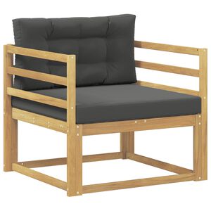 vidaXL Środkowa sofa ogrodowa Poliester Biały
