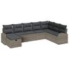 vidaXL Zestaw Sof na Ogr&oacute;d z poduszką 8 pcs Szary Polirattan