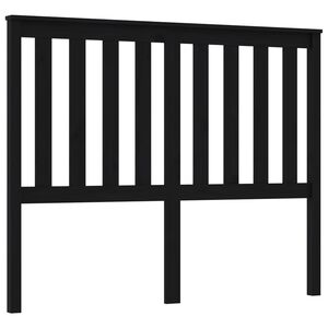 vidaXL Wezgłowie ł&oacute;żka, czarne, 126x6x101 cm, lite drewno sosnowe