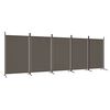 vidaXL Parawan 5-panelowy, antracytowy, 433x180 cm, tkanina