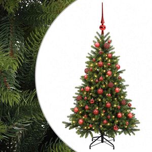 vidaXL Sztuczna choinka z bombką 120 cm 150 LED Ciepła biel