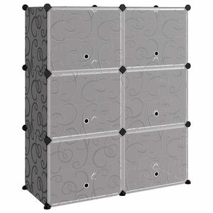 vidaXL Stojak na buty, czarny, 84,5x31x93,5 cm, PP