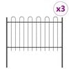 vidaXL Ogrodzenie Ogrodowe BOXTEL 3 szt. 5,1 x 1 m Szary