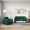 vidaXL Sofa 2 pcs Ciemna zieleń