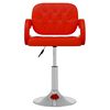vidaXL Stołek barowy, czerwony, obity sztuczną sk&oacute;rą