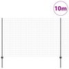 vidaXL Ogrodzenie z słupkiem Szary 1,6 x 10 m Stal i PVC