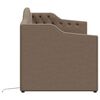 vidaXL Ł&oacute;żko dzienne z materacem i USB, tkanina taupe, 90x200 cm
