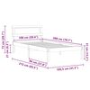 vidaXL Ramka ł&oacute;żka Brązowy 100 x 200 cm Lite drewno sosnowe