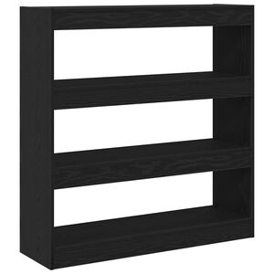 vidaXL Szafka na książki 3 poziomy 100 x 30 x 103 cm Czarny Dąb