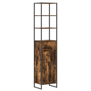 vidaXL Szafka Łazienkowa z szufladą Dąb dymny 40 x 30 x 180 cm