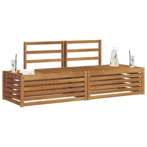 vidaXL Zestaw sof na zewnątrz 2 Sztuka Naturalny 182,5 x 63 x 73 cm