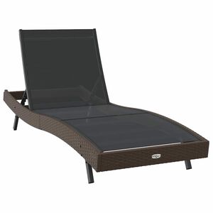 vidaXL Leżak 197 x 70 x 82 cm polirattan