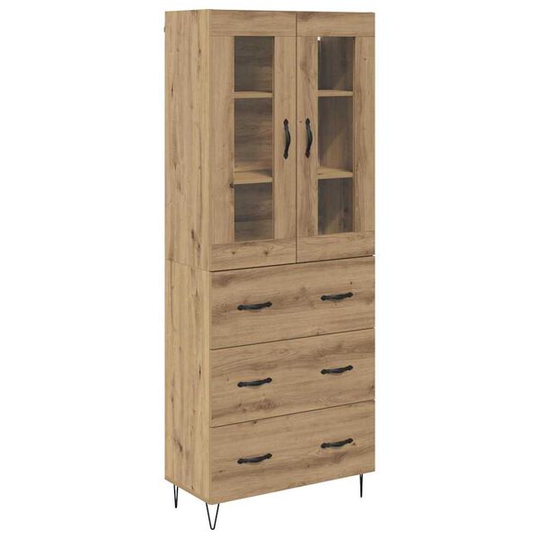 vidaXL Highboard z szufladą Dąb rzemieślniczy 69,5 x 34 x 90 cm