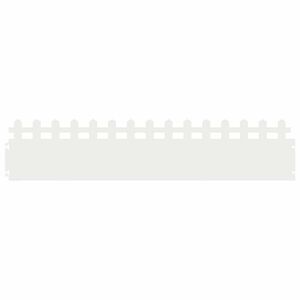vidaXL Obrzeża trawnikowe 30 szt. 103 x 0,05 x 22 cm Stal Biały