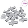 vidaXL Wieszak na p&oacute;łki 4500 pcs Srebrny 8,6 x 8,6 x 14,6 mm Stal