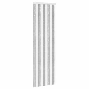vidaXL Firanka owadobojna z chenillu Szary i biały 56 x 185 cm 100% PP