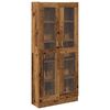 vidaXL Szafka, stare drewno, 82,5x30,5x185cm, materiał drewnopochodny