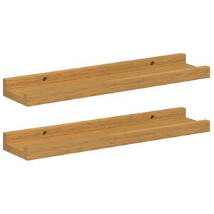 vidaXL P&oacute;łka ścienna z p&oacute;łką 2 pcs Beżowy 40 x 9 x 3 cm
