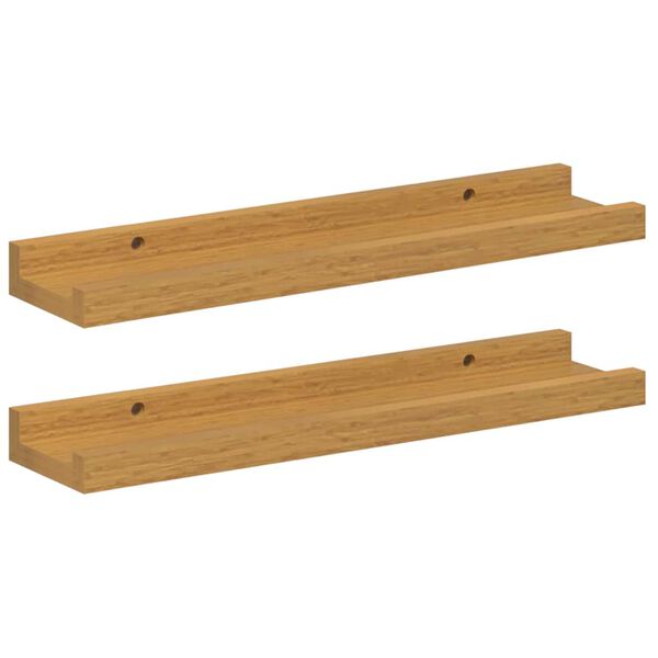 vidaXL P&oacute;łka ścienna z p&oacute;łką 2 pcs Beżowy 40 x 9 x 3 cm