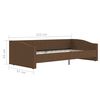 vidaXL Ł&oacute;żko dzienne, materac i USB, ciemnobrązowa tkanina, 90x200 cm