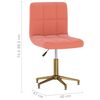 vidaXL Obrotowe krzesła stołowe, 2 szt., r&oacute;żowe, aksamitne